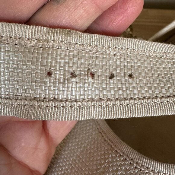 Sam Edelman Maddy Espadrille Mary Jane Light Natural Basket Weave Flats Size 8 - Picture 17 of 17